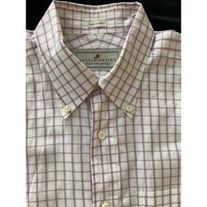 Madeleinefinn Long Sleeve Plaid Button Up Shirt Flip Cuff Mens Large L Pastel
